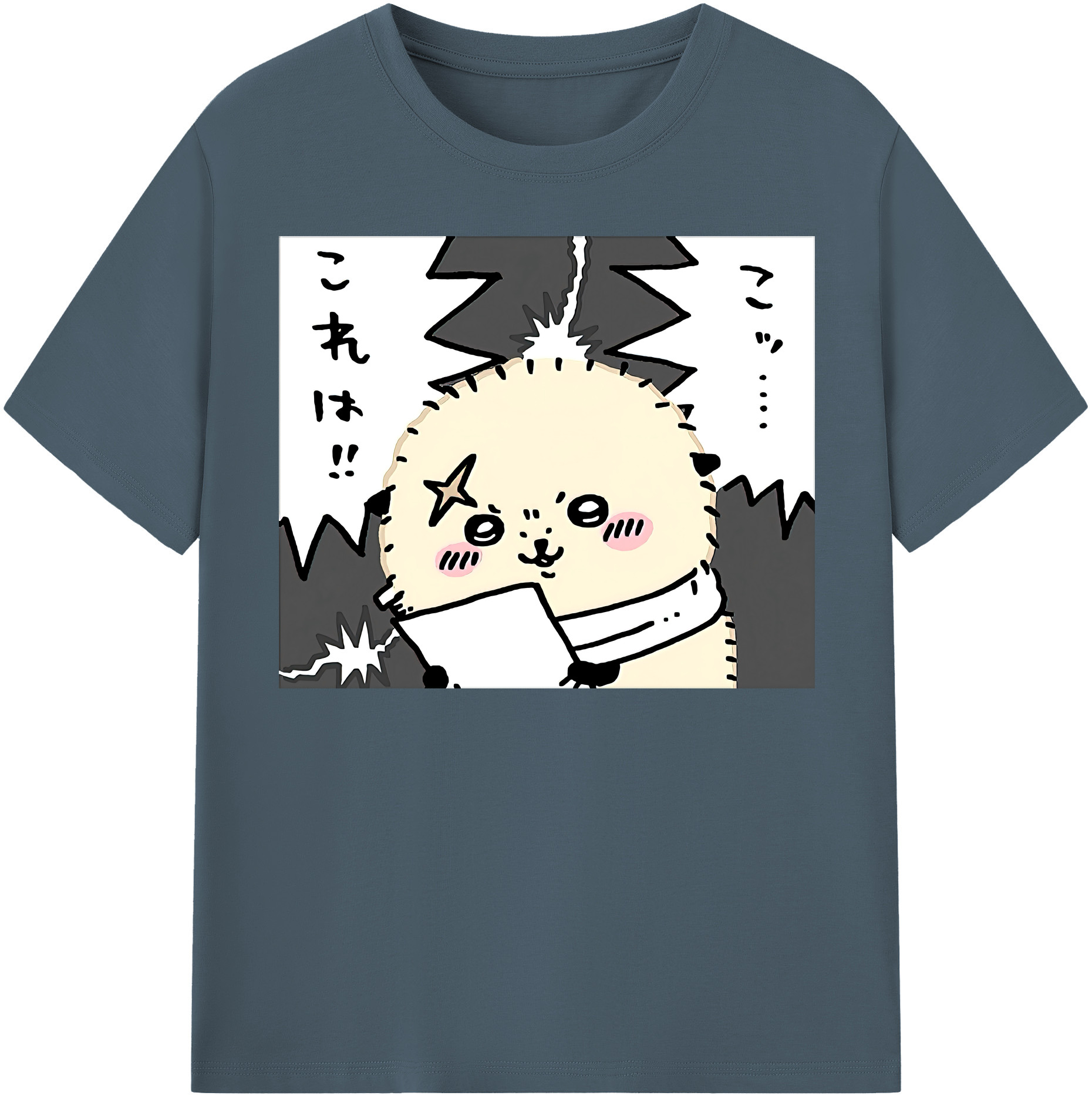 （画像用） ちいかわ ラッコ Chii-kawa Sea otter 綿100％半袖Tシャツ（フロントプリント）